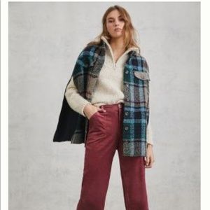 Anthropologie Plaid Capelet